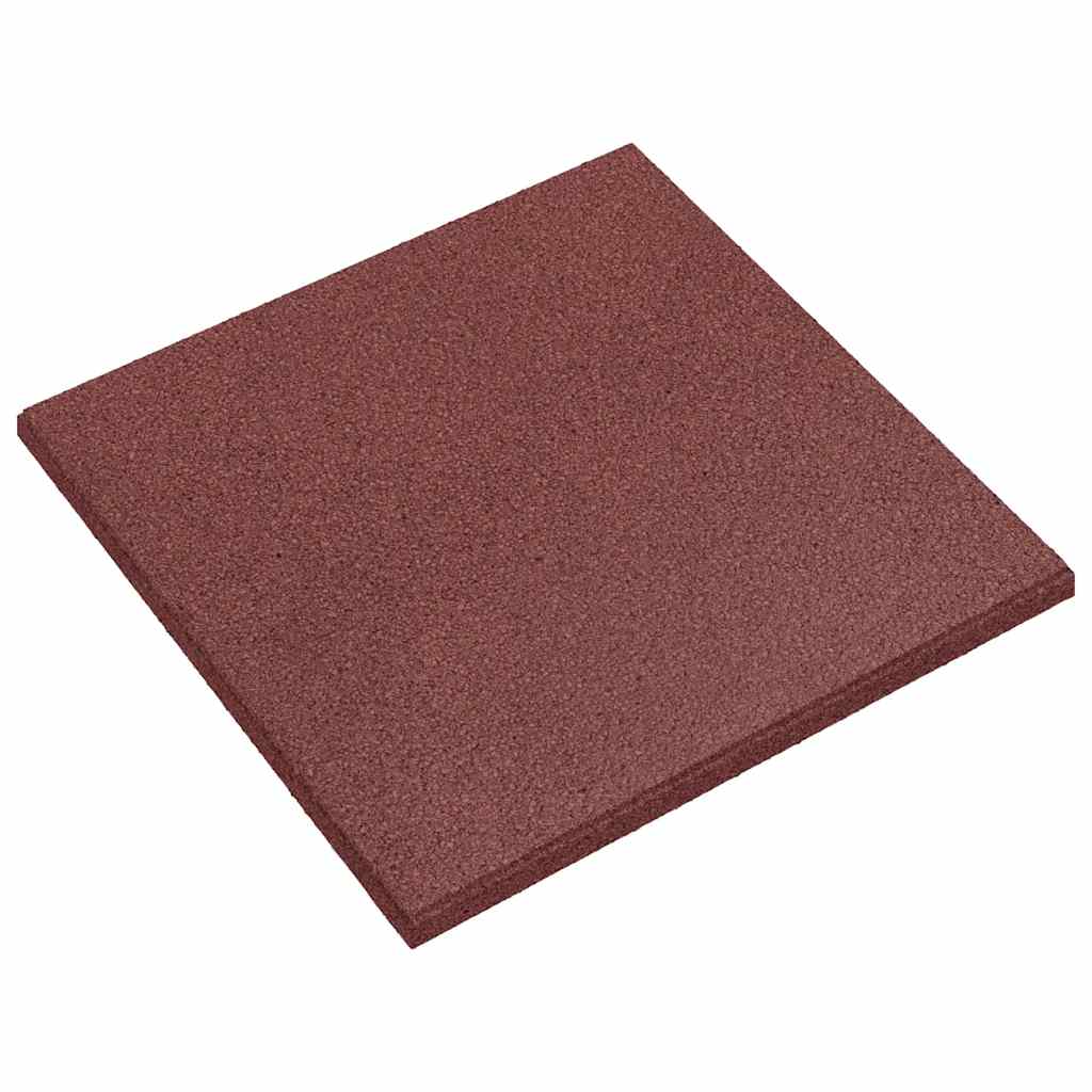Πλάκες Δαπέδου Ασφαλείας 6 τεμ. Κόκκινες 50x50x3 εκ. Καουτσούκ