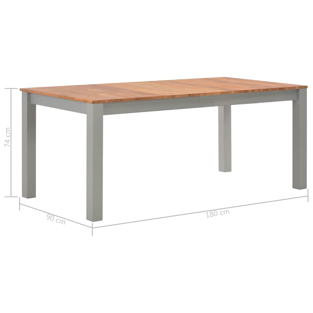 Τραπεζαρία 180 x 90 x 74 εκ. από Μασίφ Ξύλο Δρυός