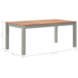 Τραπεζαρία 180 x 90 x 74 εκ. από Μασίφ Ξύλο Δρυός