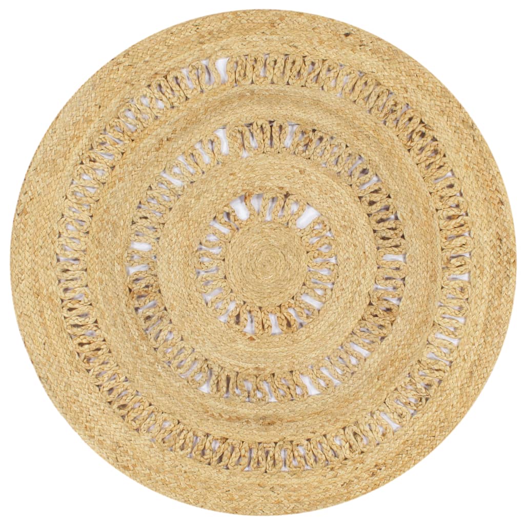 Χαλί Χειροποίητο Πλεκτό 90 εκ. από Γιούτα - PAKOBAZAAR