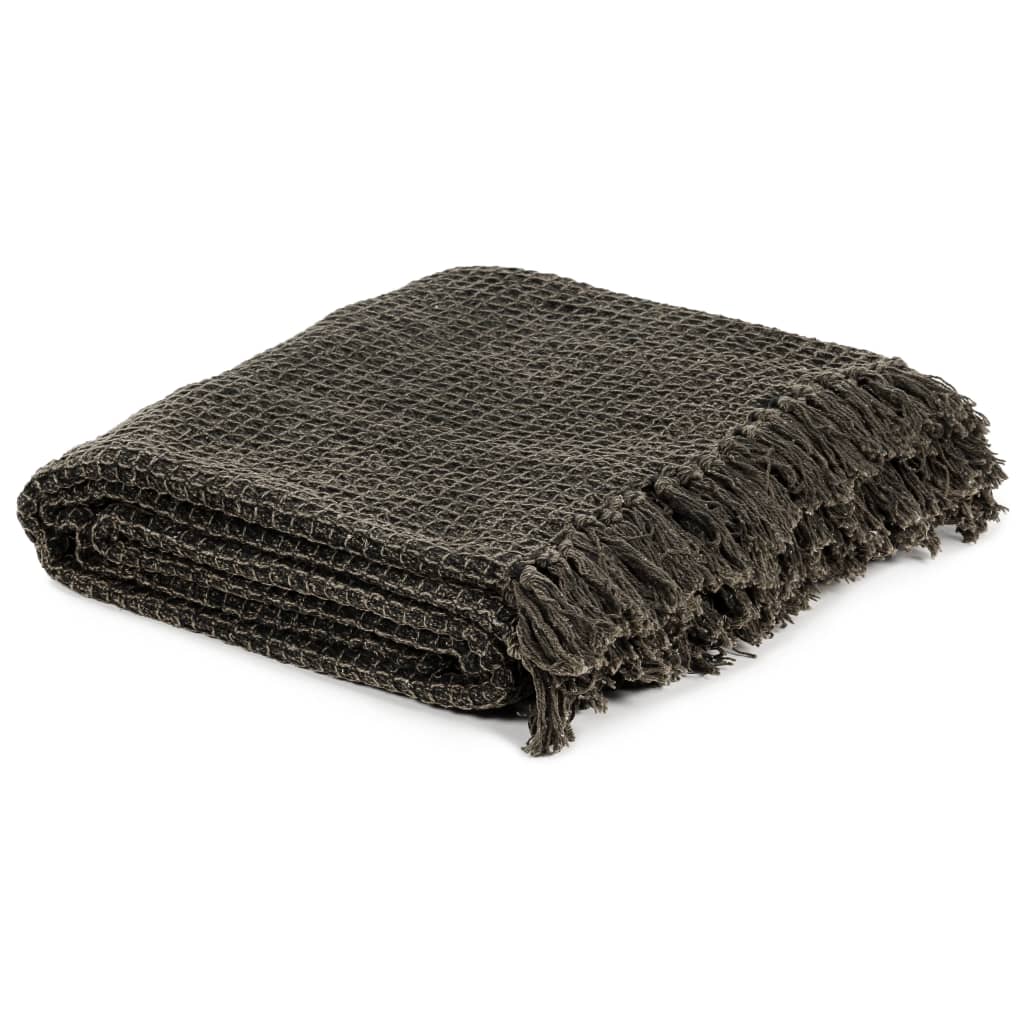 Ριχτάρι Ανθρακί / Καφέ 125 x 150 εκ. Βαμβακερό - Pakobazaar