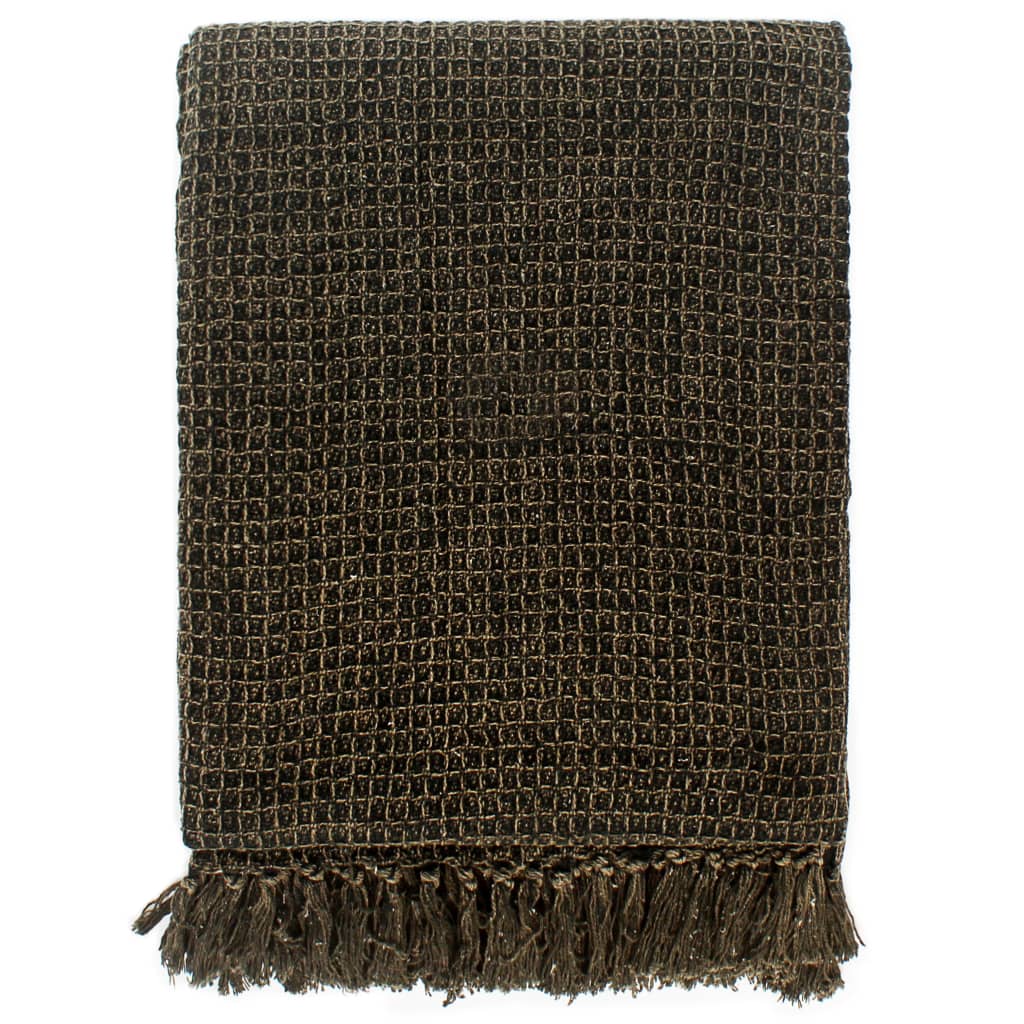 Ριχτάρι Ανθρακί / Καφέ 125 x 150 εκ. Βαμβακερό - Pakobazaar