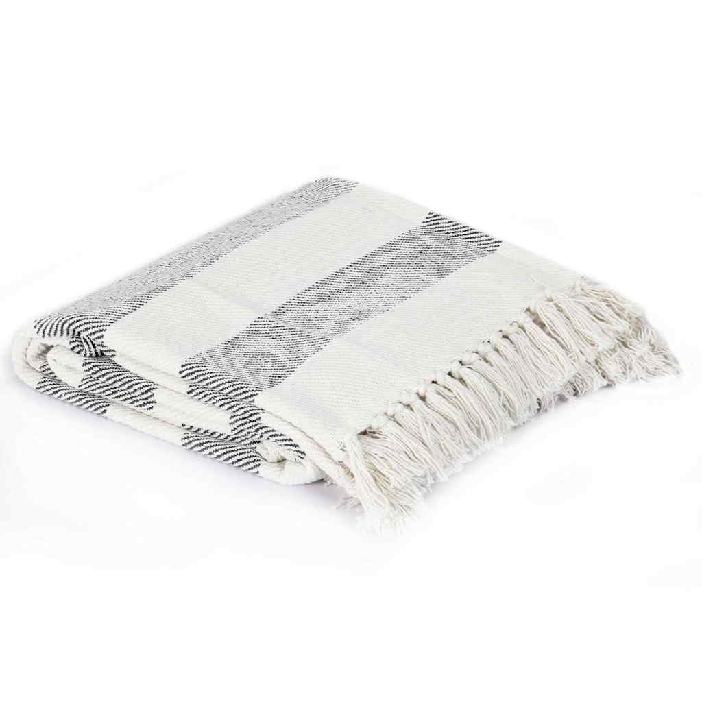 Ριχτάρι Ριγέ Ανθρακί 125 x 150 εκ. Βαμβακερό - Pakobazaar