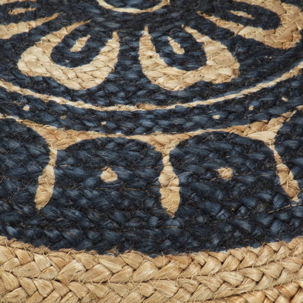 Πουφ Χειροποίητο Μπλε 45 x 30 εκ. από Γιούτα - PAKOBAZAAR