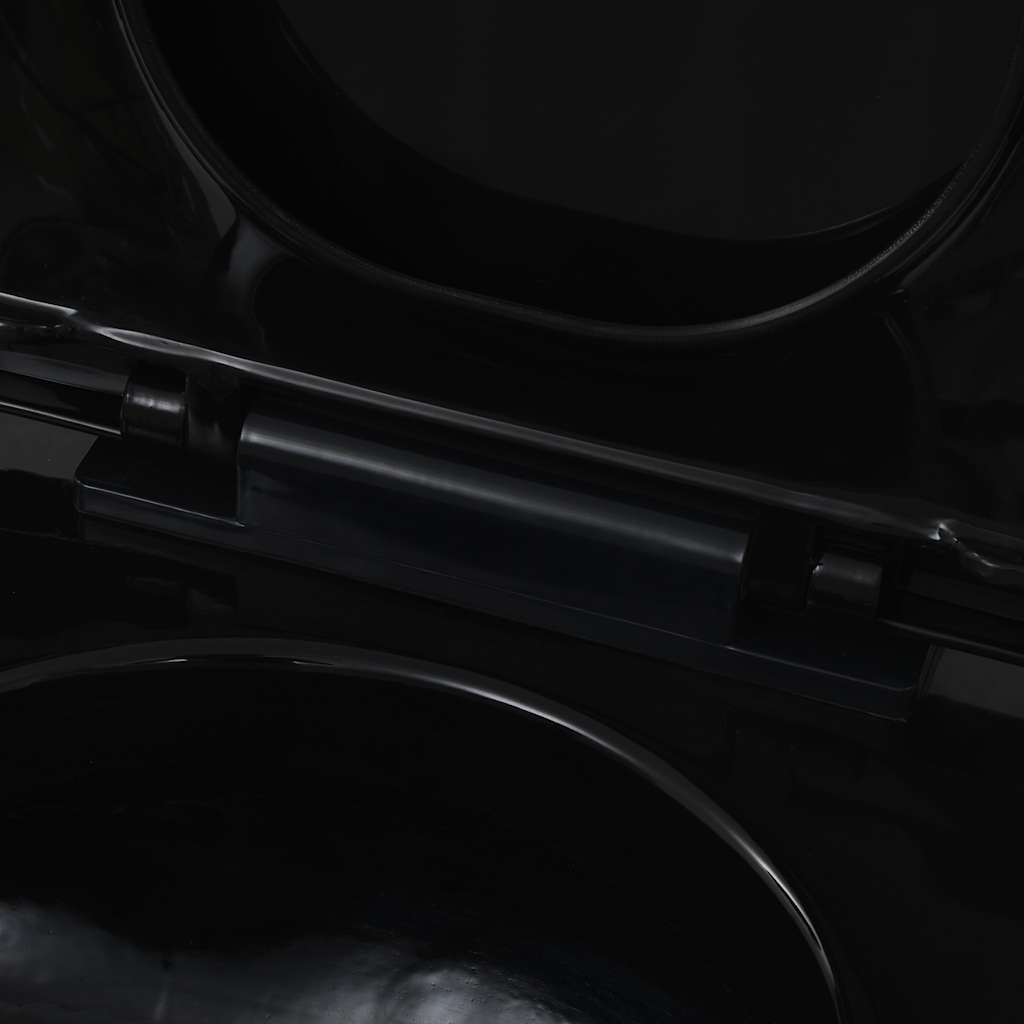 Λεκάνη Κρεμαστή Μαύρη Κεραμική με Εντοιχιζόμενο Καζανάκι - PAKOBAZAAR