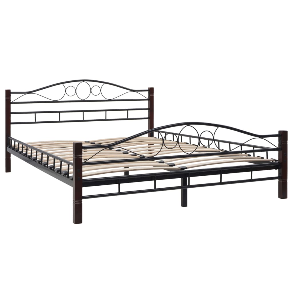 275857  Bed with Memory Foam Mattress Metal 140x200 cm(246741+241074)