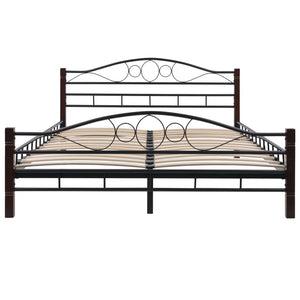 275857  Bed with Memory Foam Mattress Metal 140x200 cm(246741+241074)