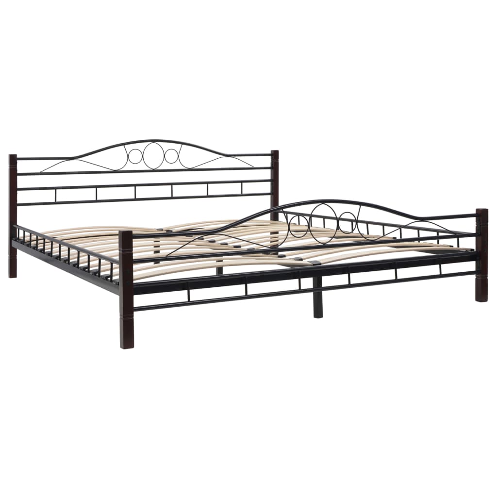 275859  Bed with Memory Foam Mattress Metal 180x200 cm(246743+241076)