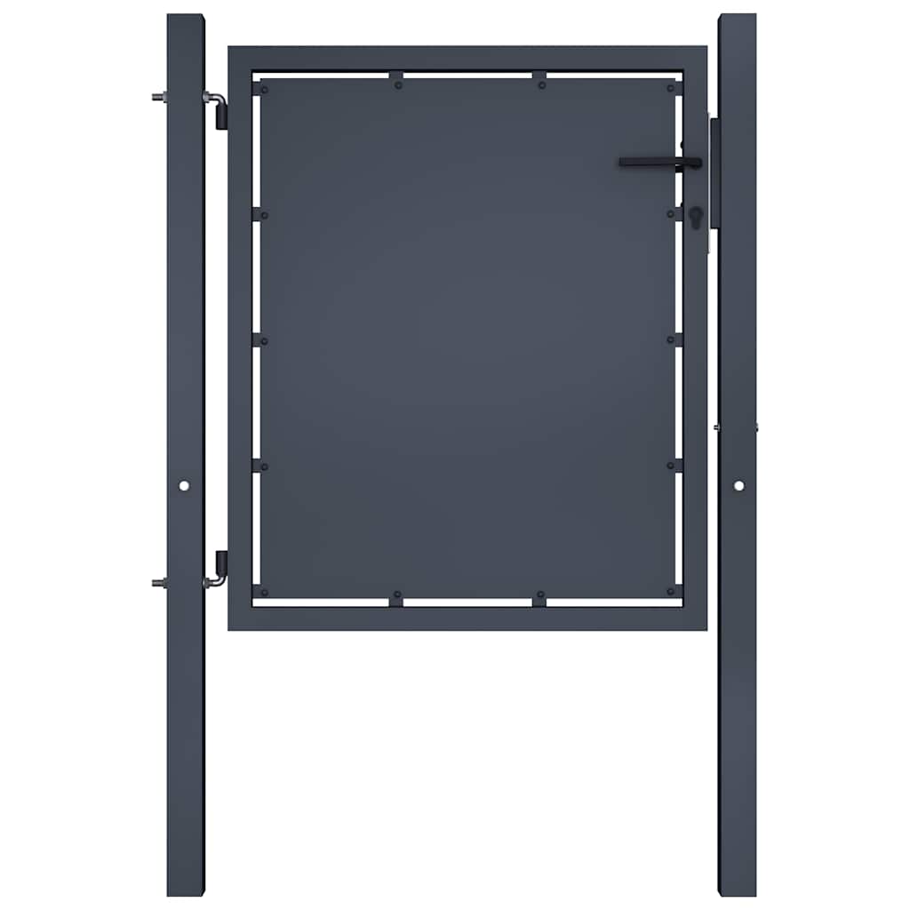 Πόρτα Κήπου Ανθρακί 100x75 εκ. από Ατσάλι - PAKOBAZAAR