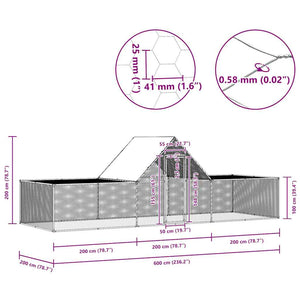 Κοτέτσι 6 x 2 x 2 μ. από Γαλβανισμένο Χάλυβα - PAKOBAZAAR