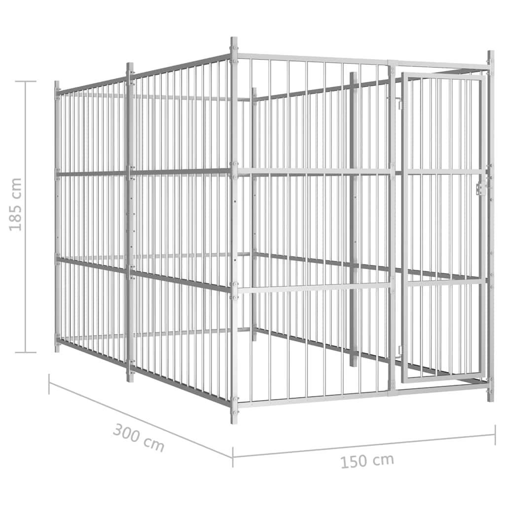 Κλουβί Σκύλου Εξωτερικού Χώρου 300 x 150 x 185 εκ. - Pakobazaar