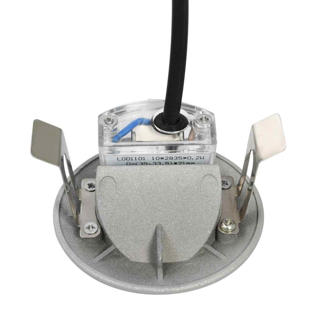 Φωτιστικά Τοίχου LED Εξωτερικού Χώρου Στρογγυλά 6 τεμ. Ασημί 2W - Pakobazaar