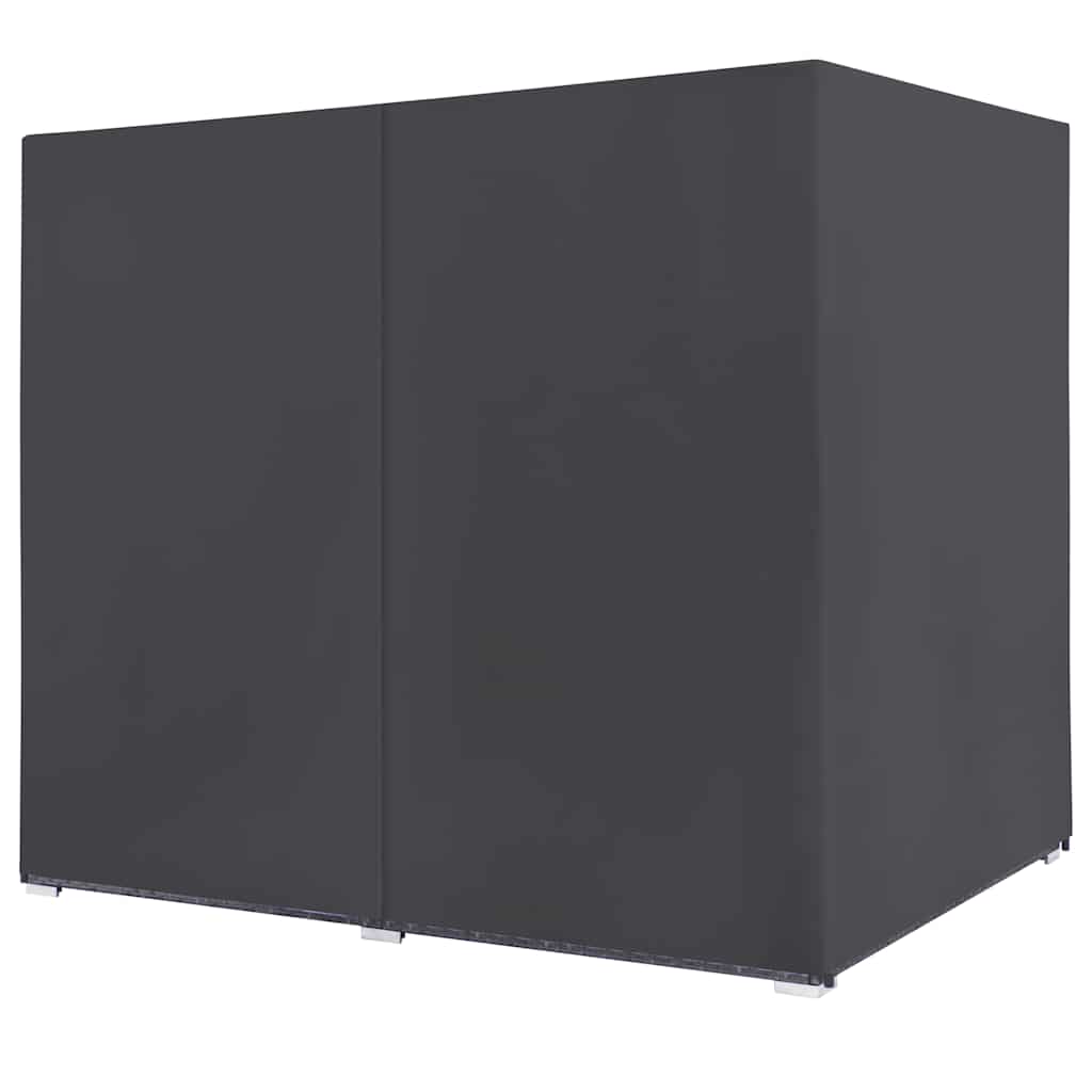 Ξαπλώστρα Διπλή Γκρι από Συνθετικό Ρατάν με Κουρτίνες