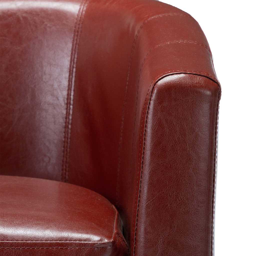Πολυθρόνα Μπάρελ Μπορντό από Συνθετικό Δέρμα