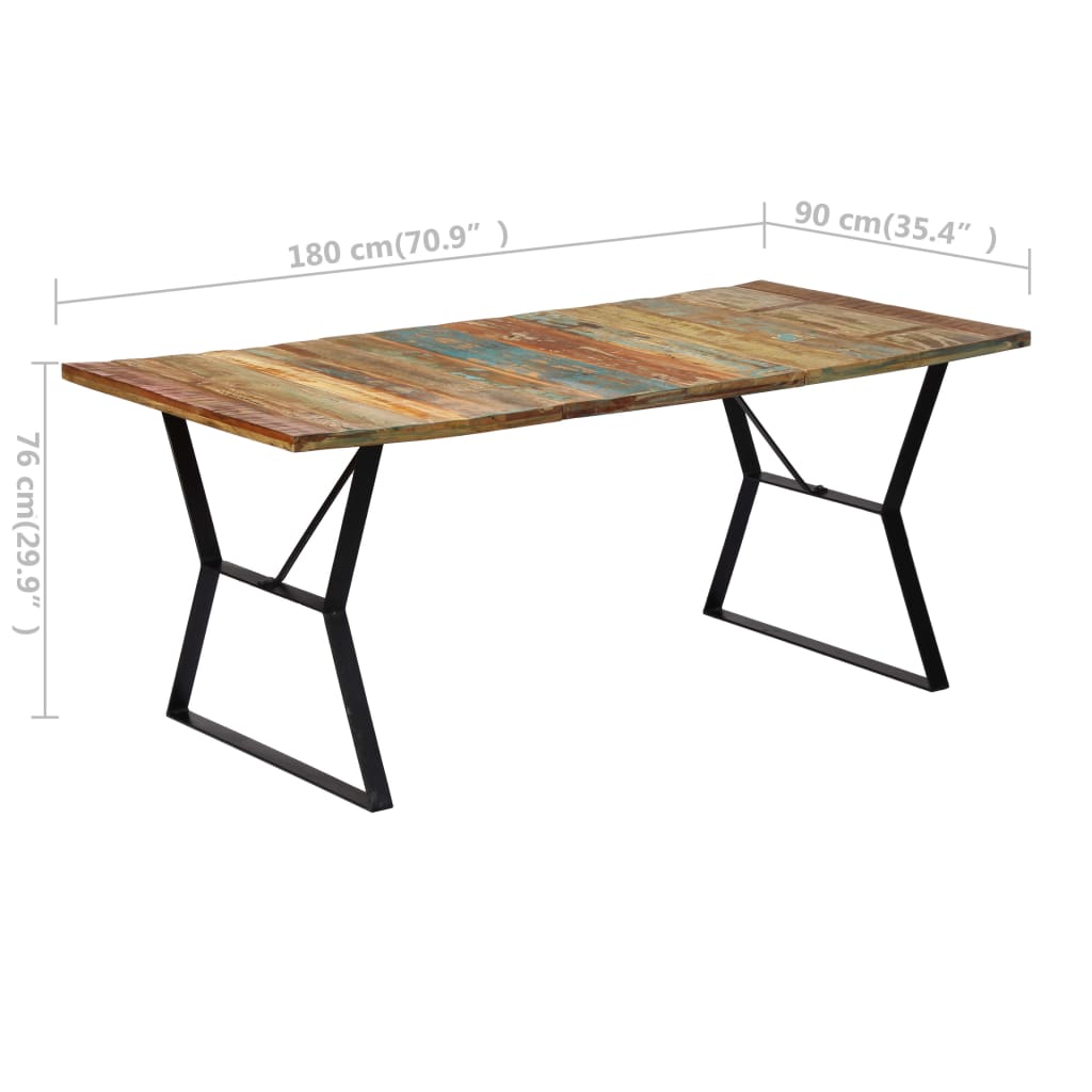 Τραπεζαρία 180 x 90 x 76 εκ. από Μασίφ Ανακυκλωμένο Ξύλο - Pakobazaar