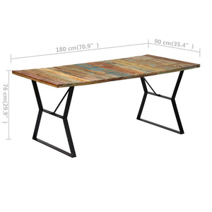 Τραπεζαρία 180 x 90 x 76 εκ. από Μασίφ Ανακυκλωμένο Ξύλο - Pakobazaar