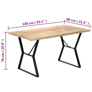 Τραπεζαρία 140 x 80 x 76 εκ. από Μασίφ Ξύλο Μάνγκο