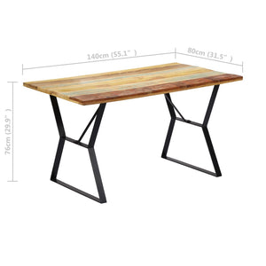 Τραπεζαρία 140 x 80 x 76 εκ. από Μασίφ Ανακυκλωμένο Ξύλο - PAKOBAZAAR
