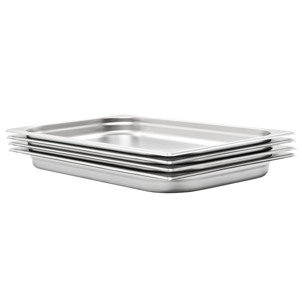 Λεκάνες Gastronorm 4 τεμ. GN 1/1 40 χιλ. από Ανοξείδωτο Ατσάλι - Pakobazaar