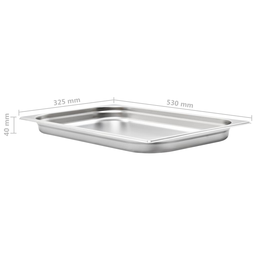 Λεκάνες Gastronorm 4 τεμ. GN 1/1 40 χιλ. από Ανοξείδωτο Ατσάλι - Pakobazaar