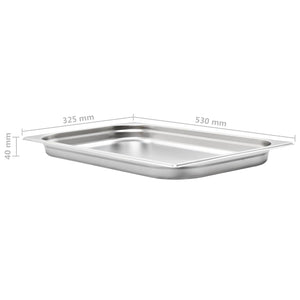 Λεκάνες Gastronorm 4 τεμ. GN 1/1 40 χιλ. από Ανοξείδωτο Ατσάλι - Pakobazaar
