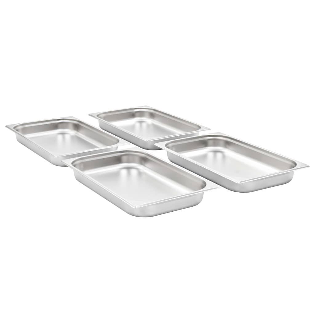 Λεκάνες Gastronorm 4 τεμ. GN 1/1 65 χιλ. από Ανοξείδωτο Ατσάλι - Pakobazaar