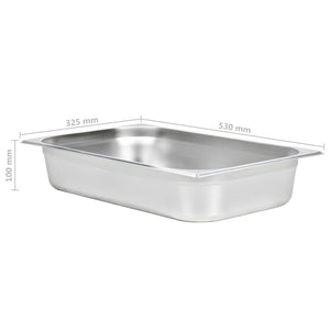 Λεκάνες Gastronorm 4 τεμ. GN 1/1 100 χιλ. από Ανοξείδωτο Ατσάλι - Pakobazaar