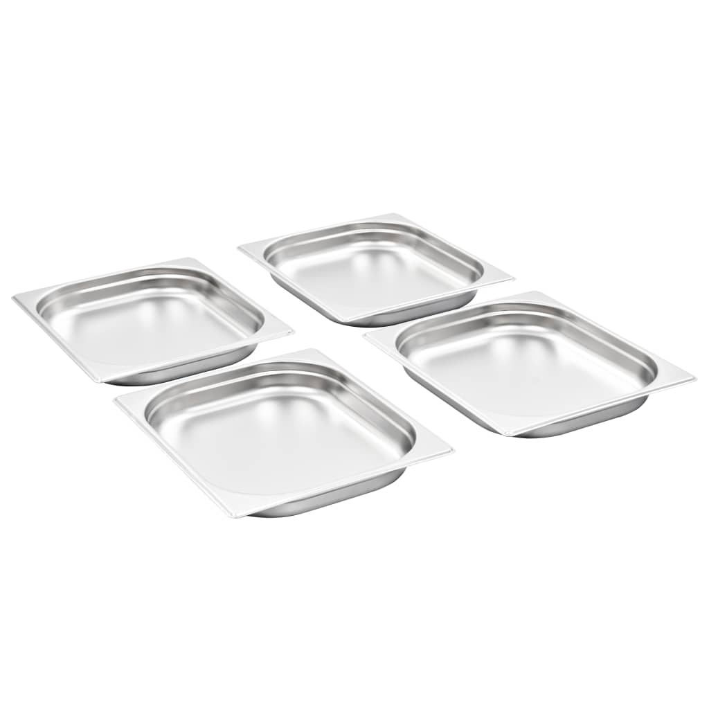 Λεκάνες Gastronorm 8 τεμ. GN 1/2 40 χιλ. από Ανοξείδωτο Ατσάλι - Pakobazaar