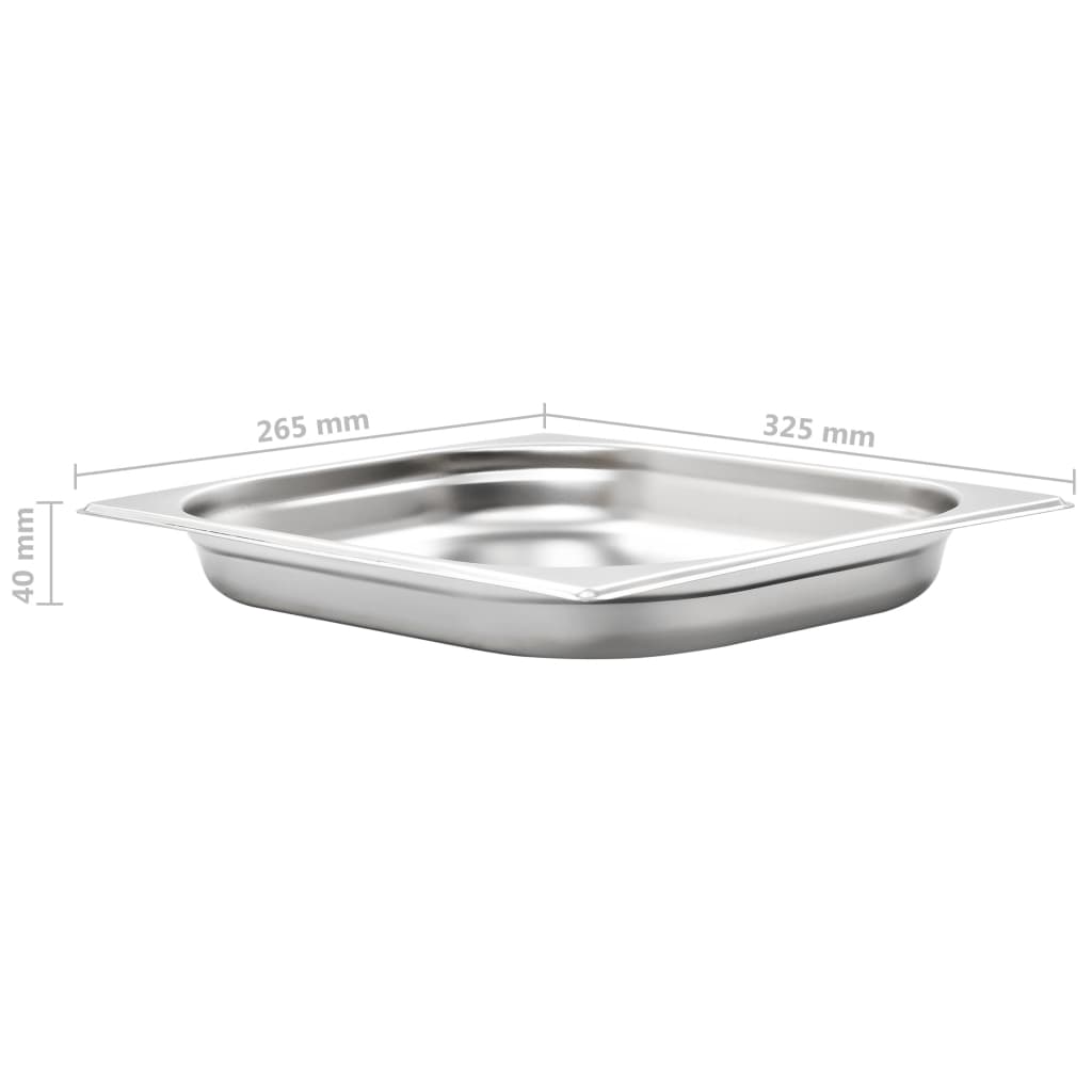 Λεκάνες Gastronorm 8 τεμ. GN 1/2 40 χιλ. από Ανοξείδωτο Ατσάλι - Pakobazaar