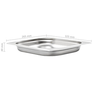 Λεκάνες Gastronorm 8 τεμ. GN 1/2 40 χιλ. από Ανοξείδωτο Ατσάλι - Pakobazaar