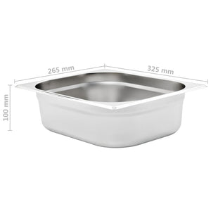 Λεκάνες Gastronorm 4 τεμ. GN 1/2 100 χιλ. από Ανοξείδωτο Ατσάλι