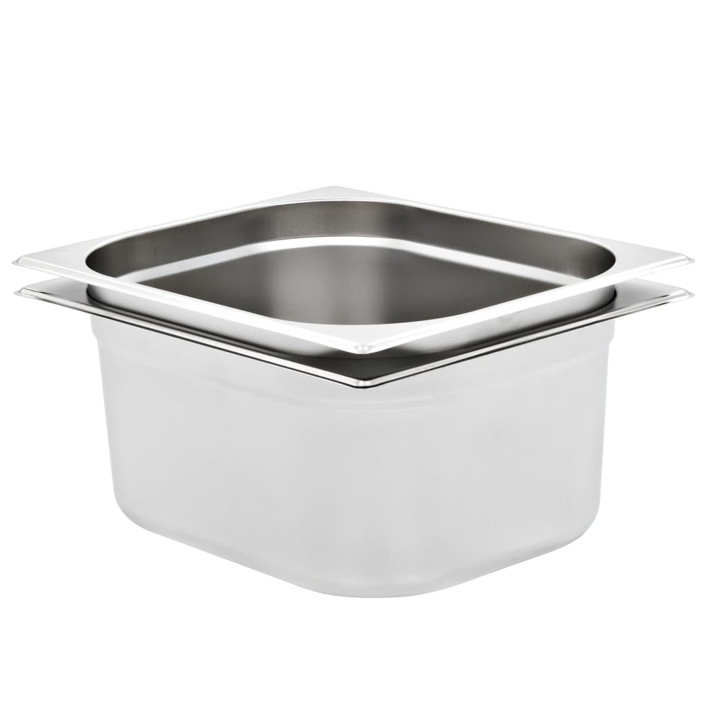 Λεκάνες Gastronorm 2 τεμ. GN 1/2 150 χιλ. από Ανοξείδωτο Ατσάλι