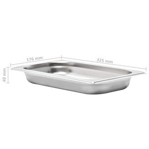 Λεκάνες Gastronorm 12 τεμ. GN 1/3 40 χιλ. από Ανοξείδωτο Ατσάλι - Pakobazaar