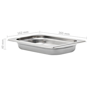 Λεκάνες Gastronorm 12 τεμ. GN 1/4 40 χιλ. από Ανοξείδωτο Ατσάλι