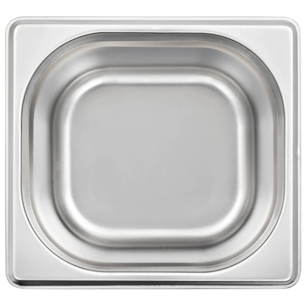 Λεκάνες Gastronorm 12 τεμ. GN 1/6 100 χιλ. Ανοξείδωτο Ατσάλι