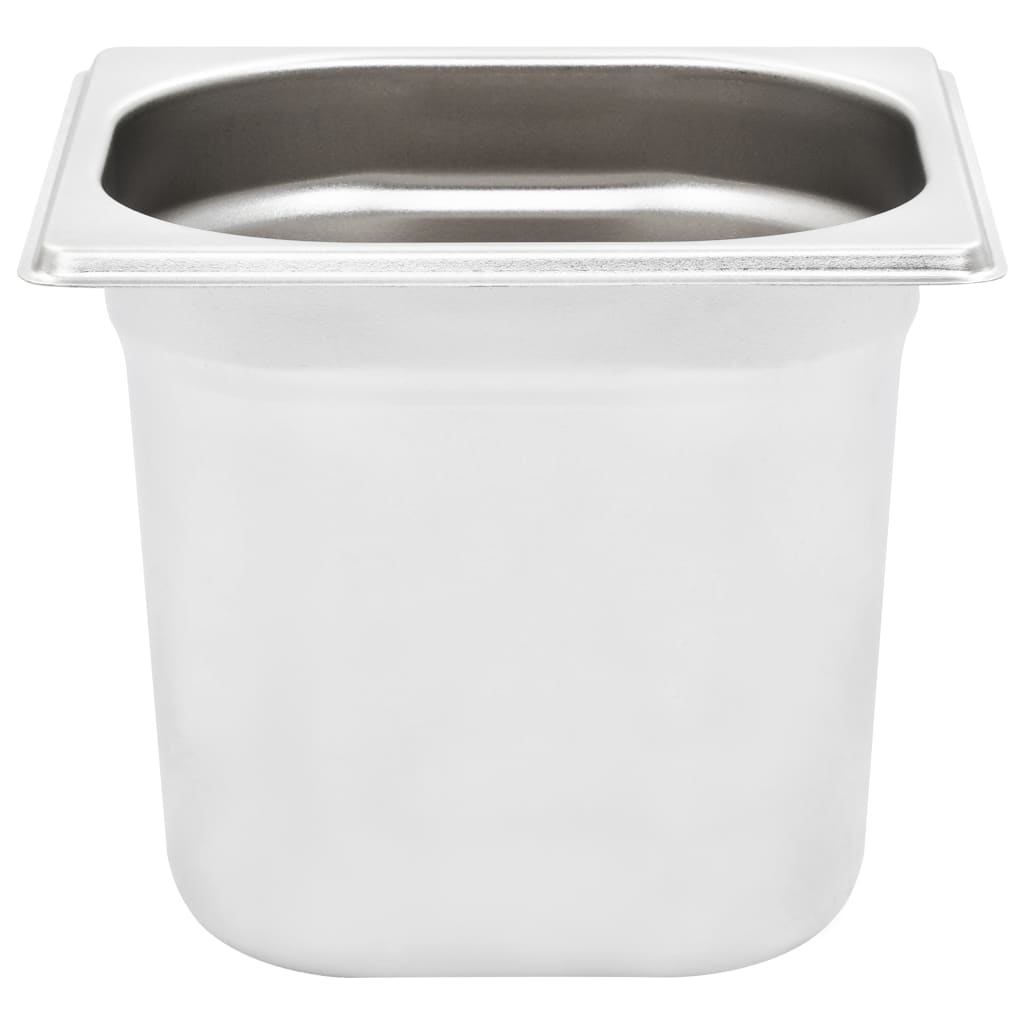 Λεκάνες Gastronorm 8 τεμ. GN 1/6 150 χιλ. από Ανοξείδωτο Ατσάλι