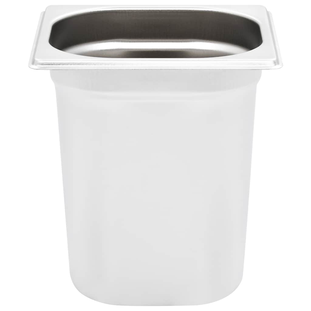 Λεκάνες Gastronorm 8 τεμ. GN 1/6 200 χιλ. από Ανοξείδωτο Ατσάλι