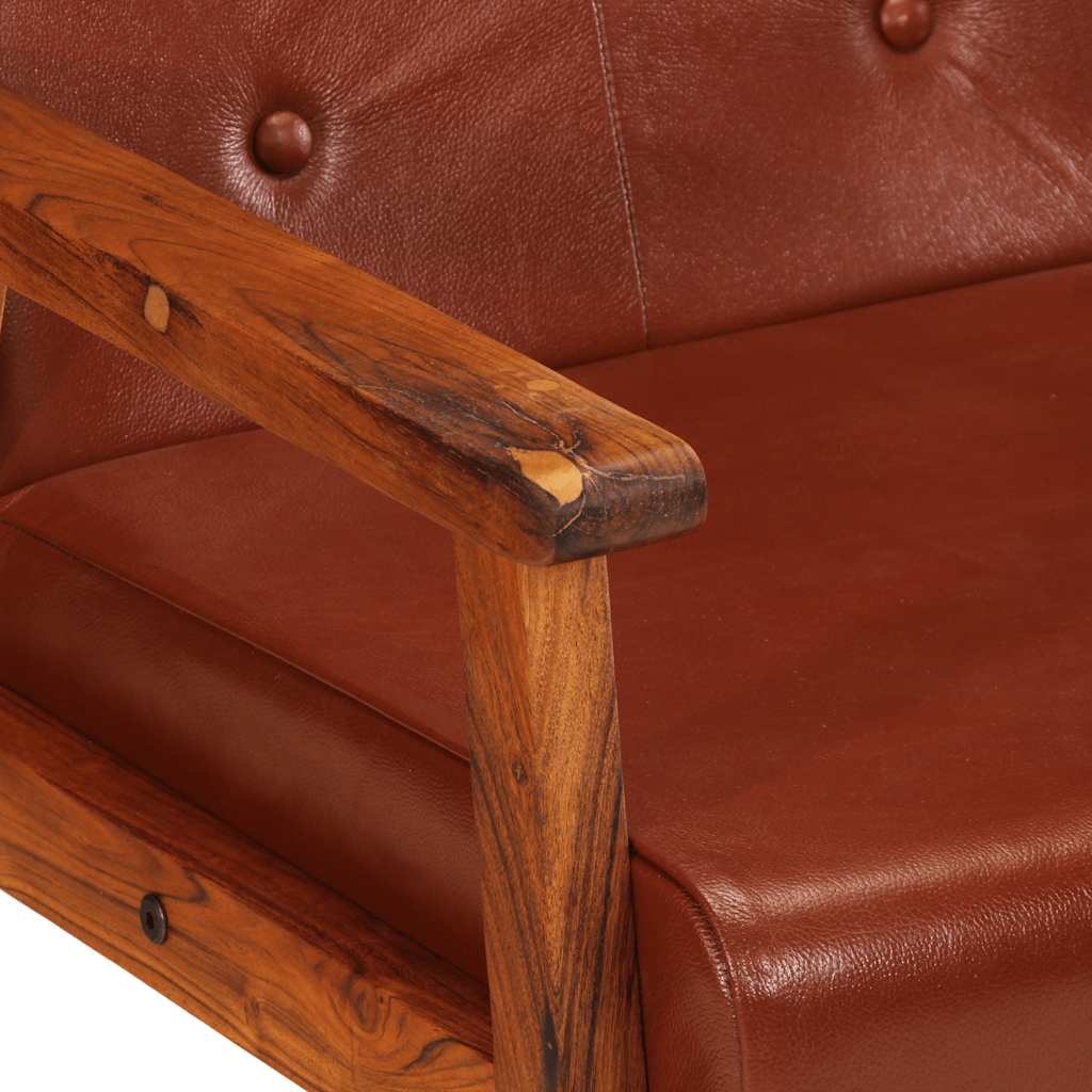 Πολυθρόνα Καφέ από Γνήσιο Δέρμα - PAKOBAZAAR