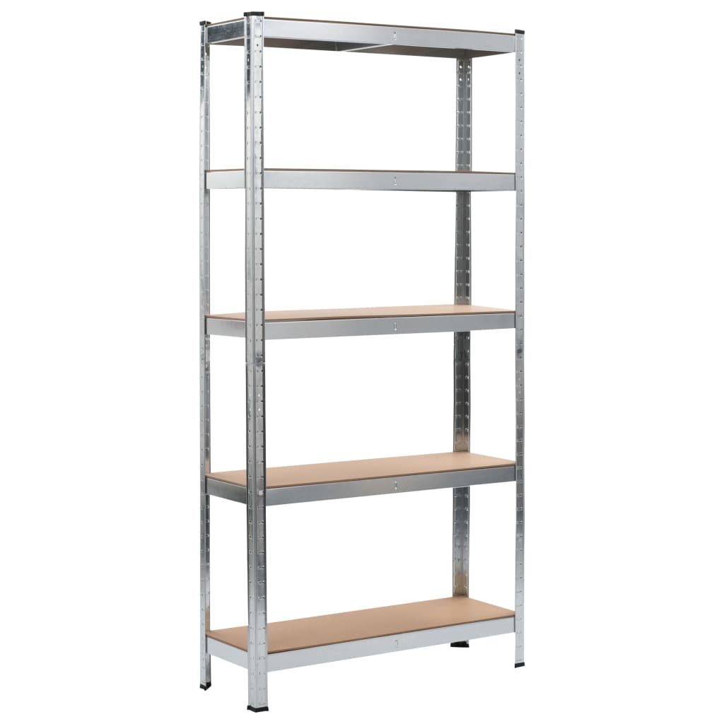 Ραφιέρα Ασημί 90 x 30 x 180 εκ. από Ατσάλι και MDF