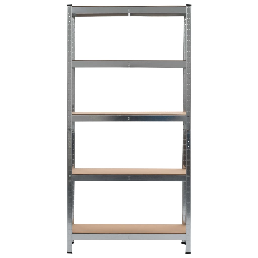 Ραφιέρα Ασημί 90 x 30 x 180 εκ. από Ατσάλι και MDF