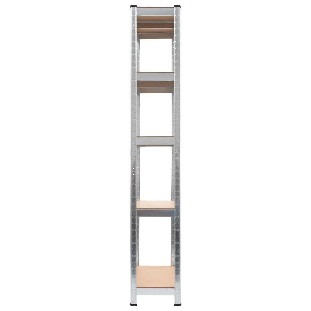 Ραφιέρα Ασημί 90 x 30 x 180 εκ. από Ατσάλι και MDF