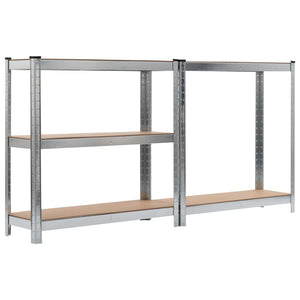 Ραφιέρα Ασημί 90 x 30 x 180 εκ. από Ατσάλι και MDF