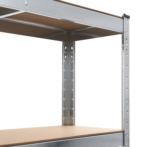 Ραφιέρα Ασημί 90 x 30 x 180 εκ. από Ατσάλι και MDF