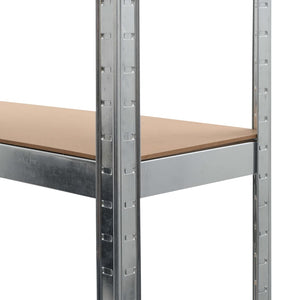 Ραφιέρα Ασημί 90 x 30 x 180 εκ. από Ατσάλι και MDF