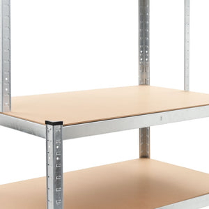 Ραφιέρα Ασημί 100 x 60 x 180 εκ. από Ατσάλι και MDF