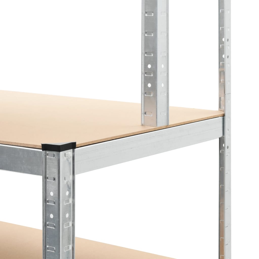 Ραφιέρα Ασημί 100 x 60 x 180 εκ. από Ατσάλι και MDF