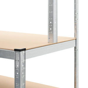 Ραφιέρα Ασημί 100 x 60 x 180 εκ. από Ατσάλι και MDF