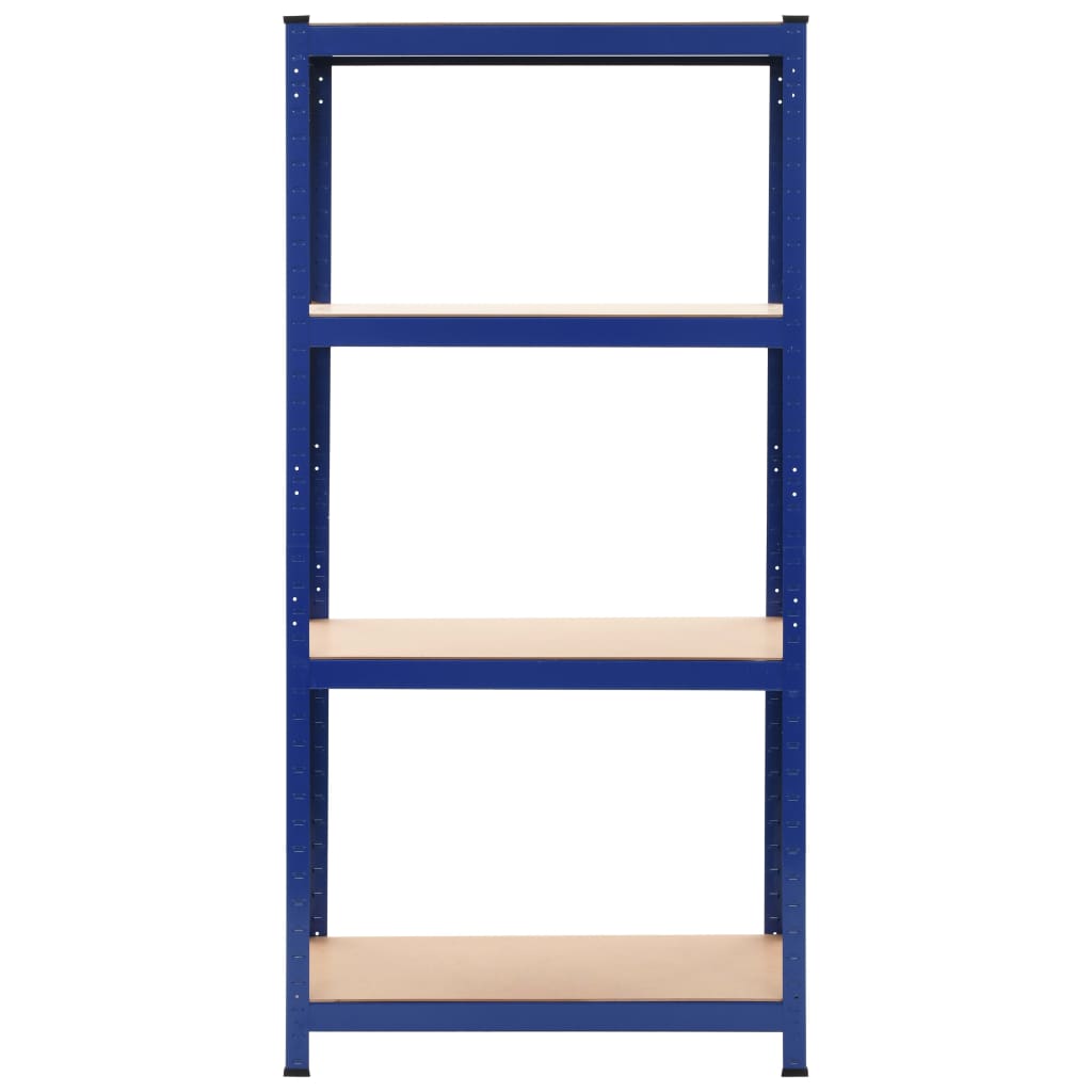 Ραφιέρα 2 Τεμ. Μπλε 80 x 40 x 160 εκ. από Ατσάλι & MDF - PAKOBAZAAR