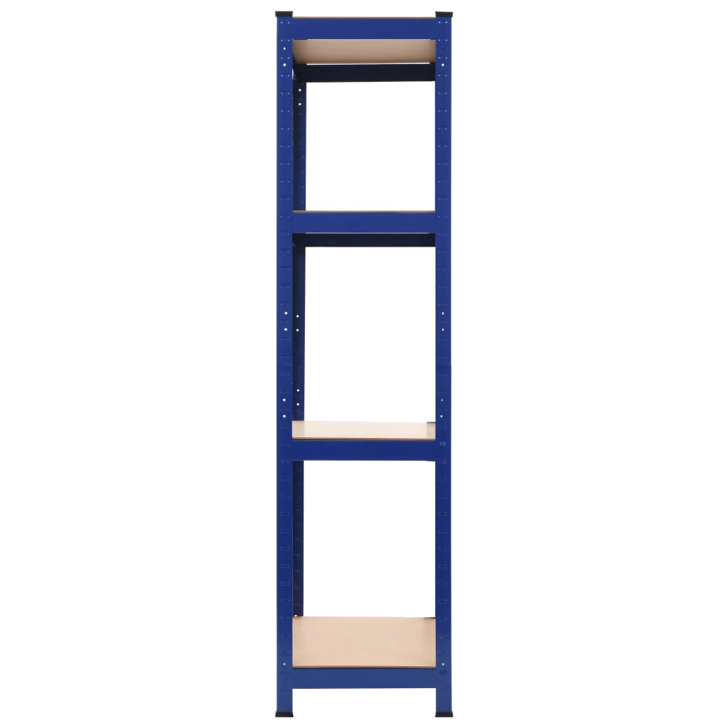 Ραφιέρα 2 Τεμ. Μπλε 80 x 40 x 160 εκ. από Ατσάλι & MDF - PAKOBAZAAR