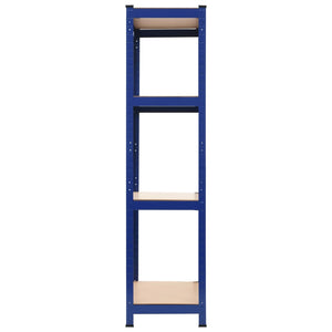 Ραφιέρα 2 Τεμ. Μπλε 80 x 40 x 160 εκ. από Ατσάλι & MDF - PAKOBAZAAR